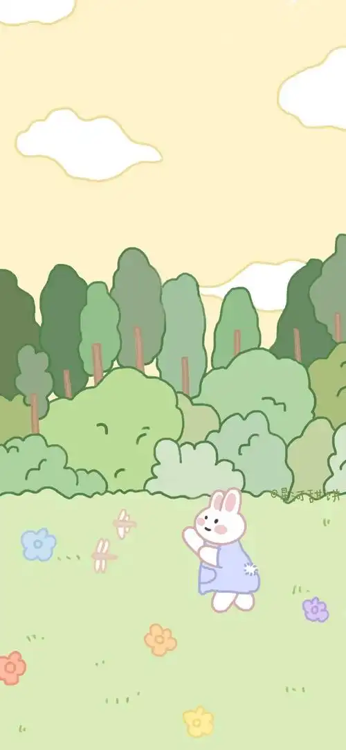 小清新软萌兔兔子手机壁纸_可爱_手机壁纸下载_美桌网