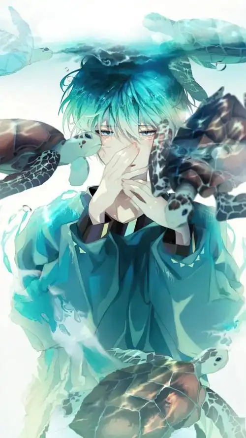 白发蓝发系的美少年最爱了-插画欣赏