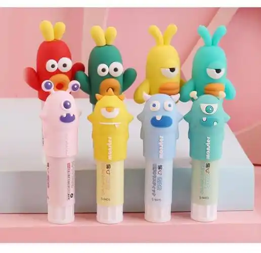 咔咔鱼 固体胶儿童卡通 卡通固体胶棒学生用高粘度儿童手工胶水 大