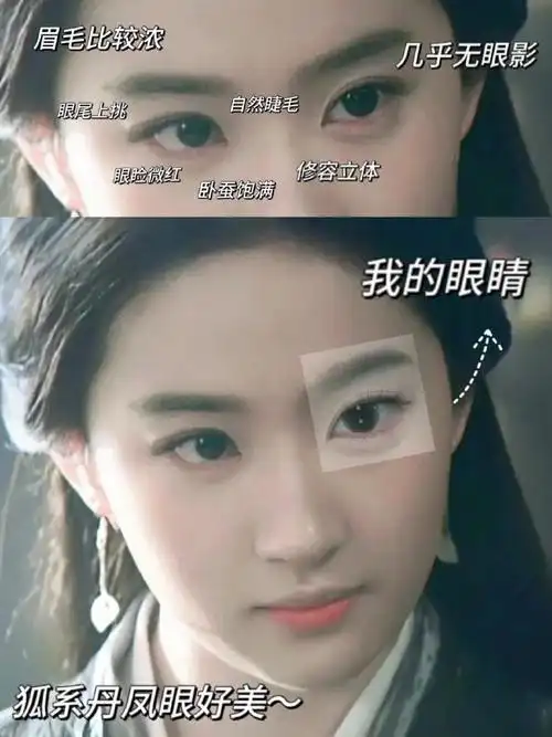 刘亦菲白浅古典丹凤眼真行#年中美貌小结##美力618#    cr:九粒花