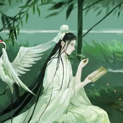 撑伞古风男头像