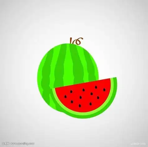 西瓜地简笔画西瓜地简笔画图片彩色