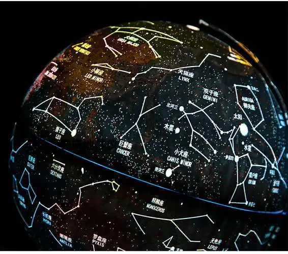 爱贝儿25cm星座地球仪台灯高清2016学生用led发光书房摆件高32cm