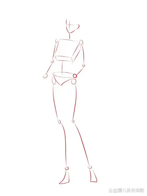 古风人物全身线稿练习—01