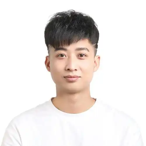 假发男短发时尚帅气纹理烫斜刘海隐形无痕真发前额补发头顶补发块