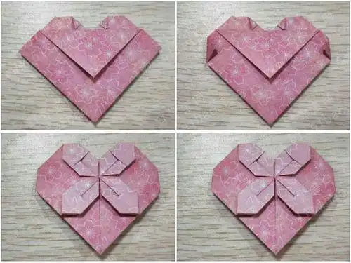 心形折纸教程折纸心花怒放图解折纸心jun儿童手工折纸心带翅膀的爱心