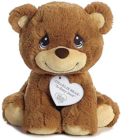 aurora world 珍贵时刻 so beary 甜美查理熊毛绒玩具,8.5 英寸,棕色