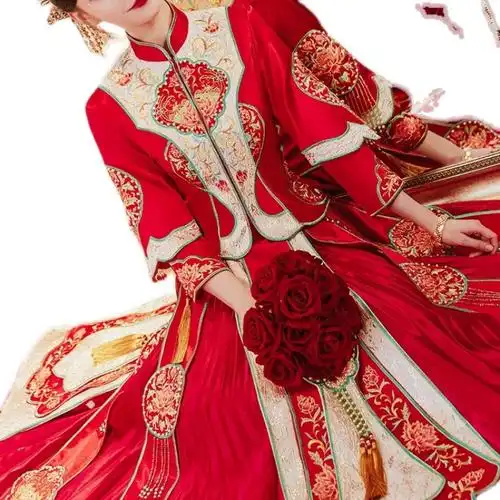 中式新娘服龙凤褂中国风婚服嫁衣结婚礼服出阁服秀禾服新款