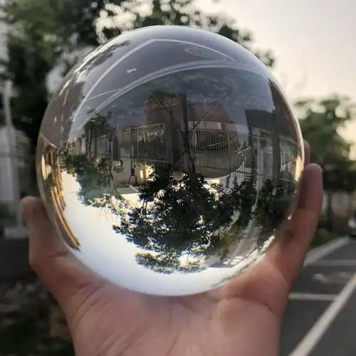 透明白水晶玻璃球摆件魔术摄影道具家居装饰品办公桌摆件