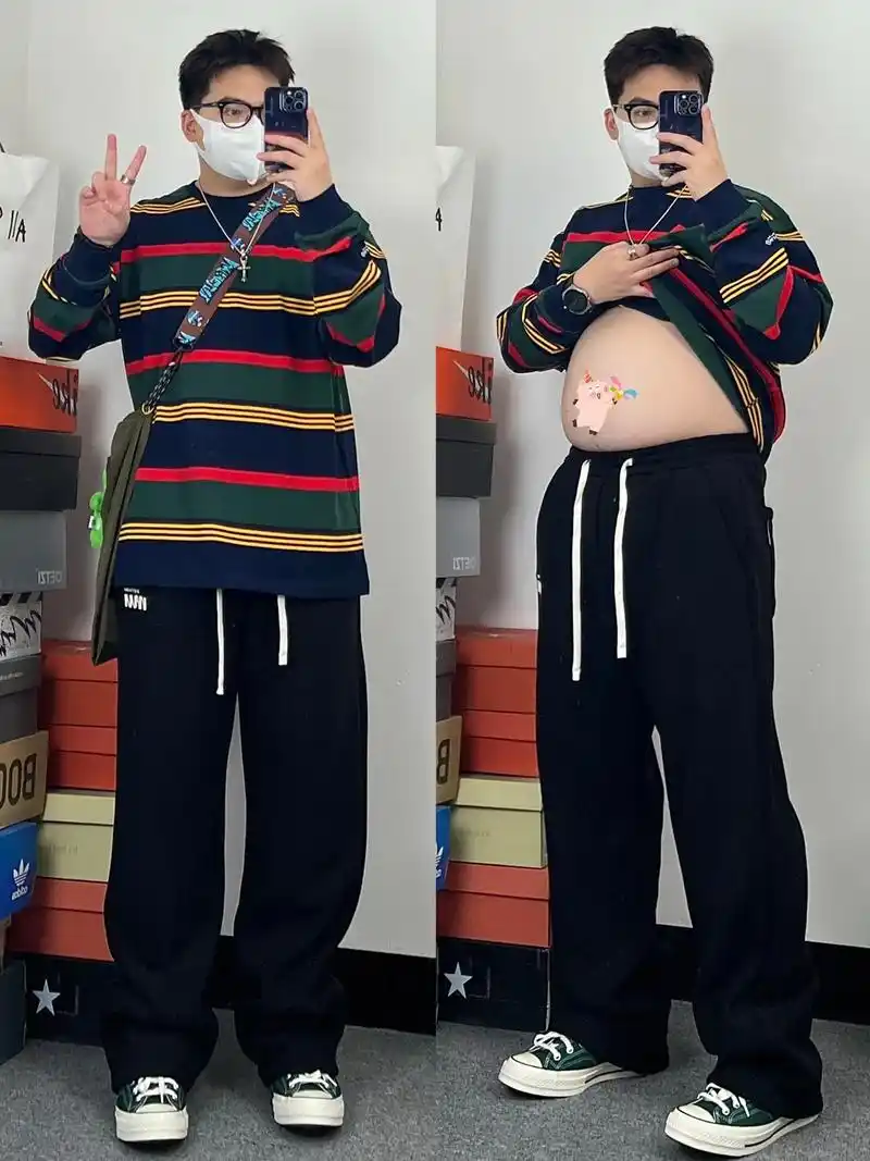 180斤6015推荐一条男生休闲裤.斌斌177 180斤上身 其 - 抖音