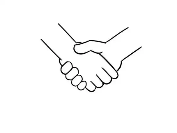 幼儿园简笔画手握手