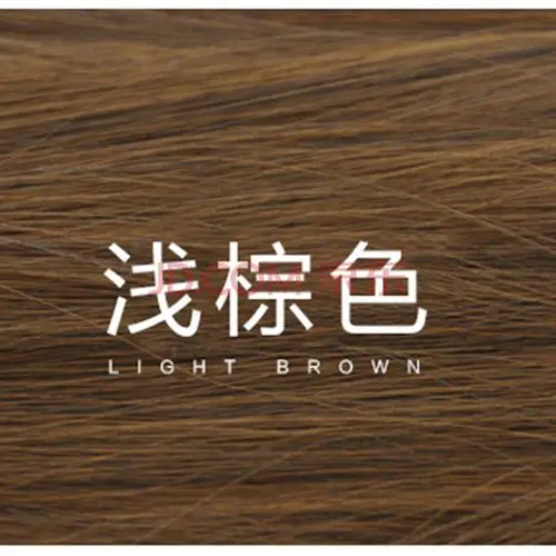 真发假发女轻薄短直发真发假发套逼真发 真发款:浅棕色 发网 蘑菇支架