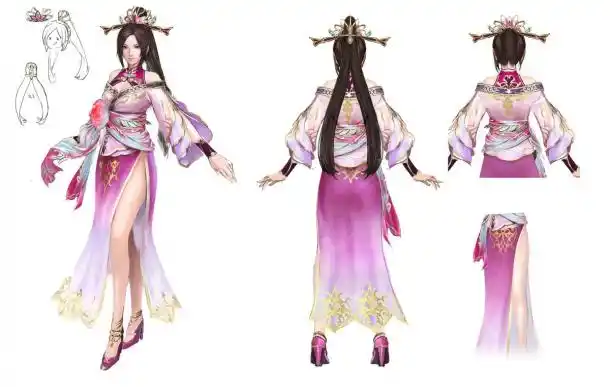 真三国无双8貂蝉设定图公布妖艳舞姬性感无比