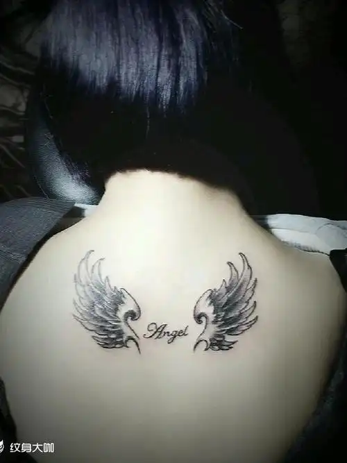 天使翅膀_纹身图案手稿图片_王子鸣的纹身作品集