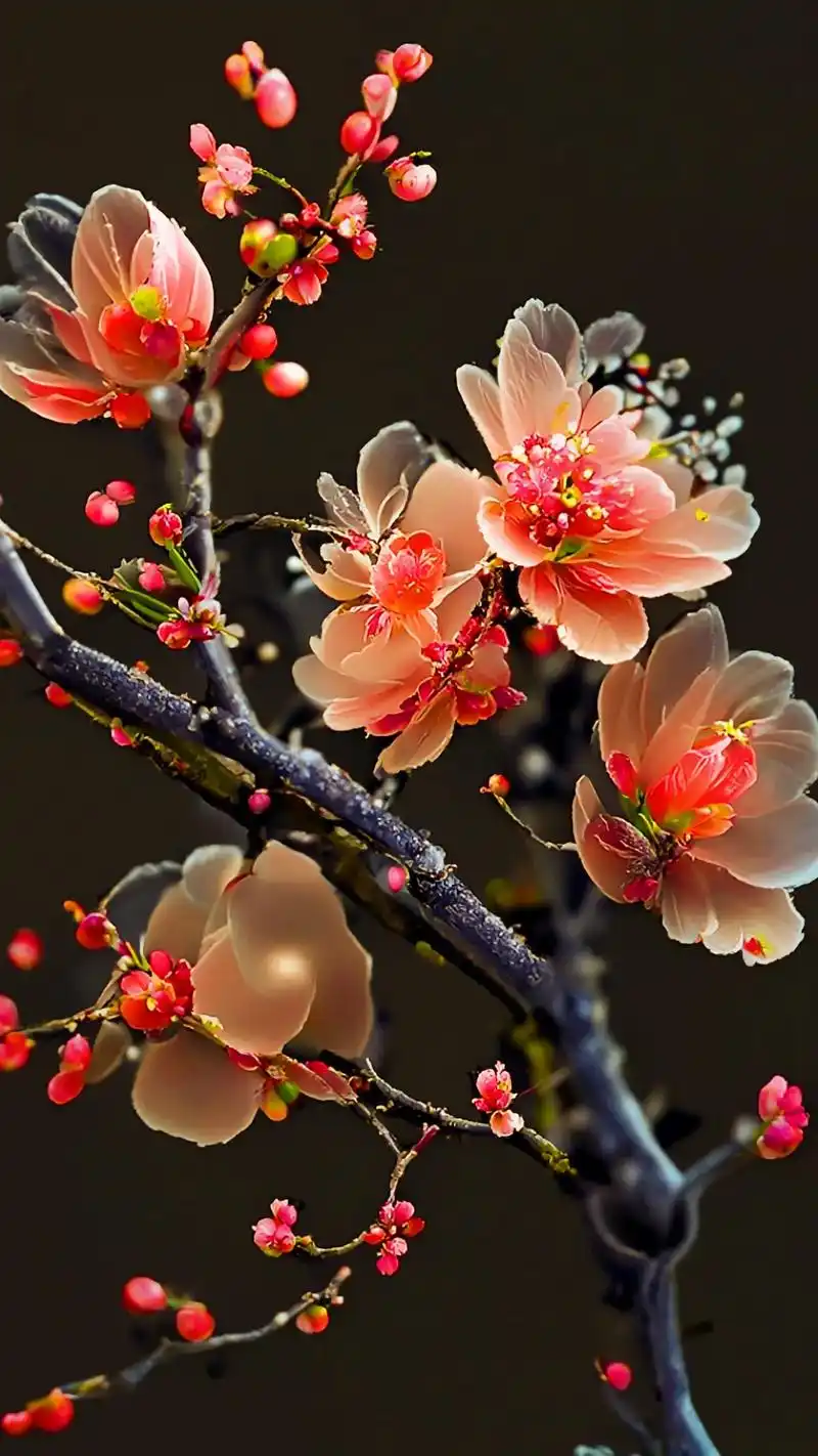 大自然的,梅花美景,与你享受#抖音图文来了 #壁纸 #风景如 - 抖音