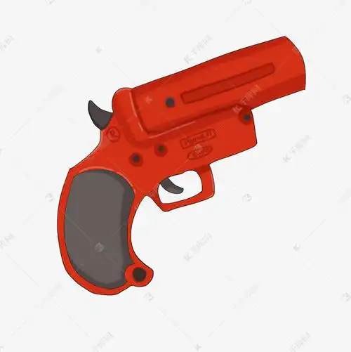 手绘红色信号枪插画