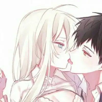 动漫情侣头像一对接吻比较污的 一攻一受cp头像一左一右