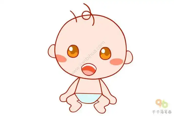 简笔画怎么画婴儿怎么画婴儿简笔画简单好看彩色小宝宝简笔画步骤教程