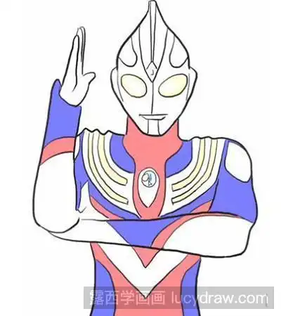 画迪迦奥特曼迪迦奥特曼简笔画涂色帅气的迪迦奥特曼儿童卡通简笔画