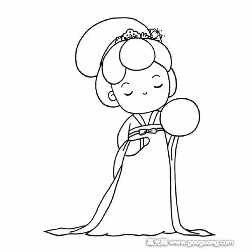唐风美人简笔画教程唐风美人简笔画步骤教程