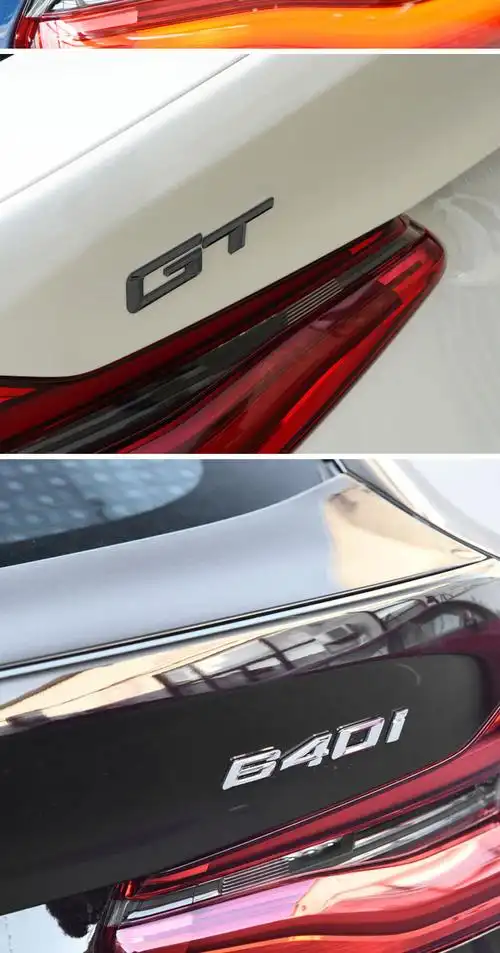 适用适用宝马gt m630i 640i 650i车标 后尾标 6系gt改装黑色字标贴 车