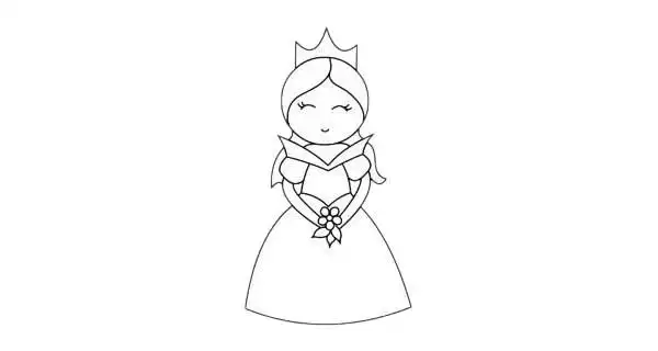 爱洛公主简笔画图片