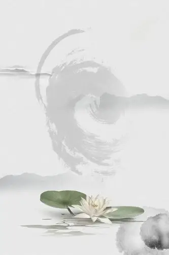 中国风佛教文化宣传海报背景素材