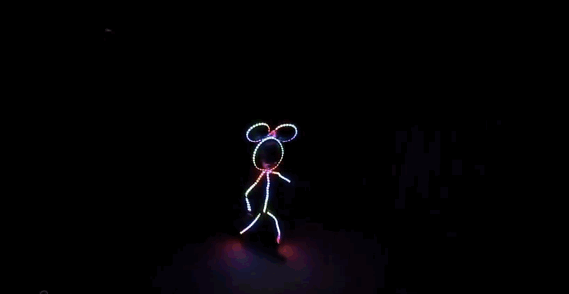 米妮minnie黑夜走路gif动图_动态图_表情包下载_soogif