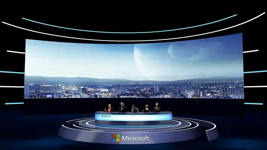 微软公司直播虚拟舞台设计