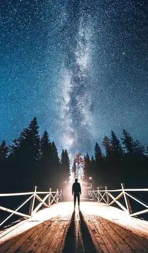 星空下的孤独背影1280x1024分辨率查看