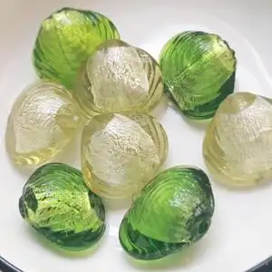 绿色系大贝壳琉璃散珠diy耳环饰品手链项链配件串珠手作材料复古