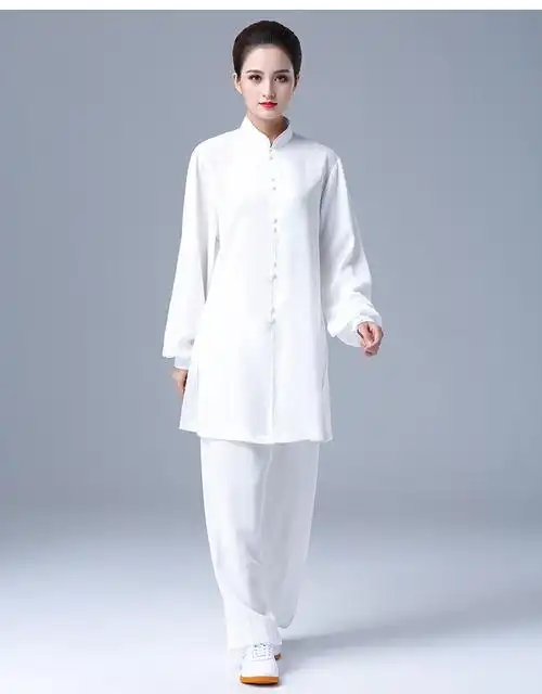 太极练功行云堂白色改良新式太极服女装新款时尚夏天太极拳练功服春秋