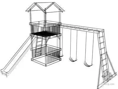 社区公共设施简笔画
