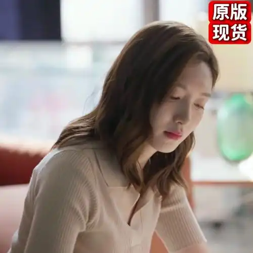 原版欢乐颂4江疏影叶蓁蓁同款衣服条纹翻领针织毛衣上衣短袖t恤女