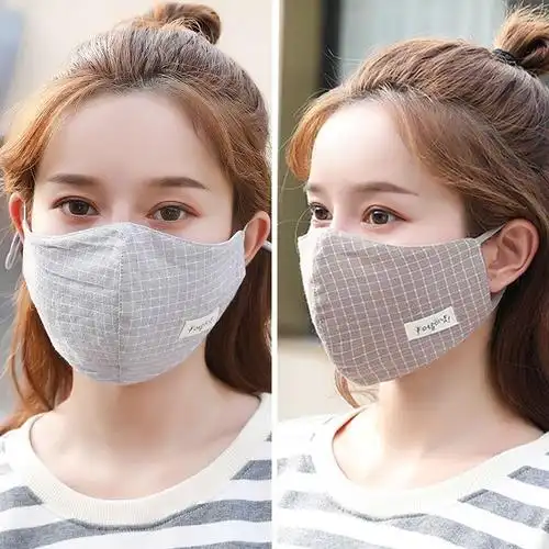 两个装纯棉口罩女防尘防雾霾男秋冬季加厚学生韩版可调节面罩