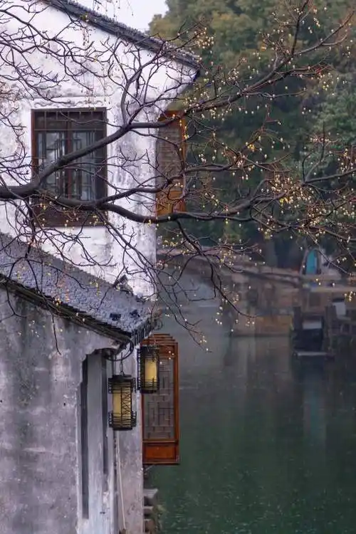 哪怕不在花巷雨巷,她总有一把油纸伞,在粉墙黛瓦间体会"烟雨江南"