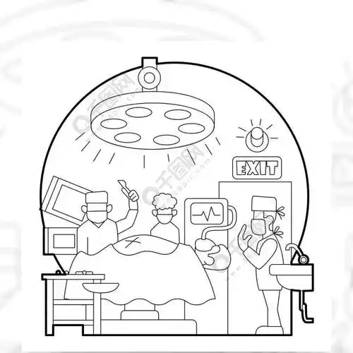 在医院概念的外科手术概述外科手术的例证在医院网的传染媒介概念的