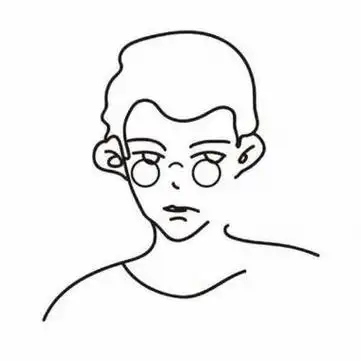 极简黑白眼镜男头像卡通 卡通头像图片大全 -【爱个性】