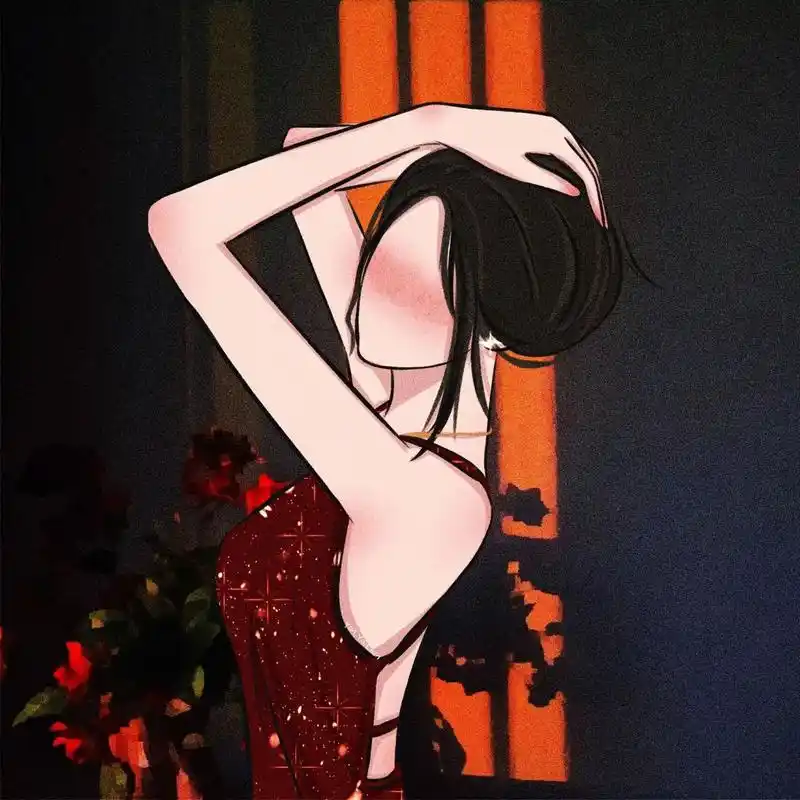 红玫瑰08 女生头像 ins高级感 氛围 要走多少路,看多少风景,才能