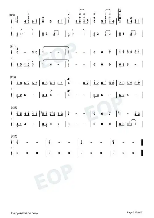 太空-吴青峰双手简谱预览5