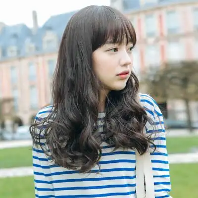 中长发可爱甜美空气薄刘海长卷发