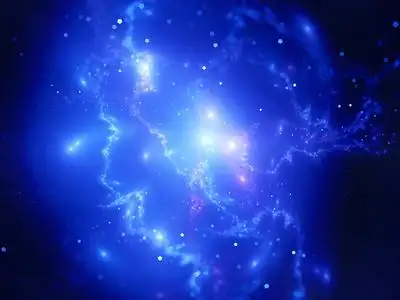 星座和螺旋星云在蓝紫色背景仙女座星系在仙女座在夜空中闪耀的宇宙云