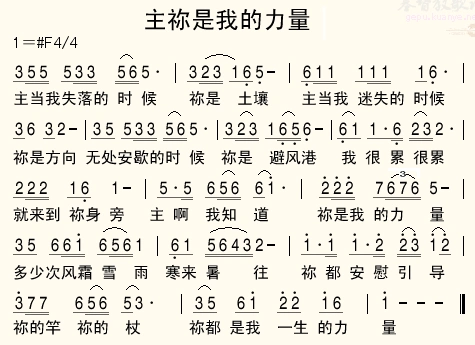 主祢是我的力量歌谱— 其他专辑>