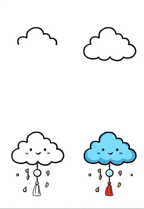 🎨古风云朵简笔画🌥️