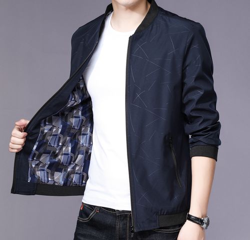 2018秋装中老年男士夹克衫外套父亲爸爸装商务休闲中年男上衣夹克