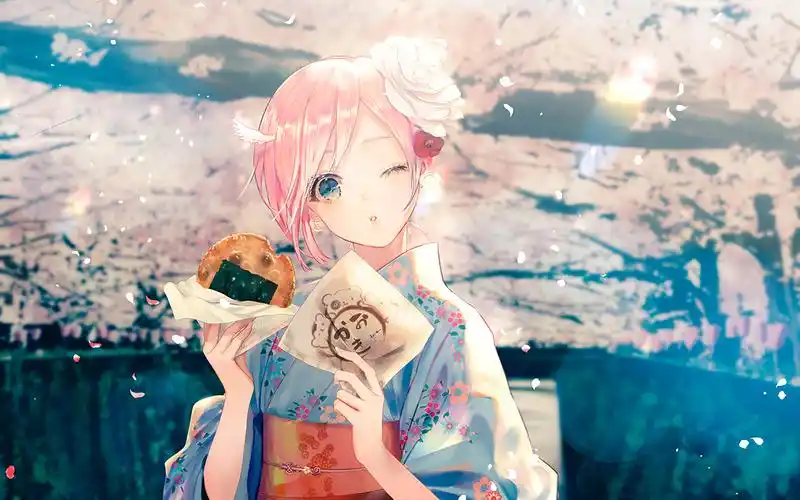 动漫甜美恋爱女孩桌面壁纸_卡通动漫_壁纸下载_美桌网