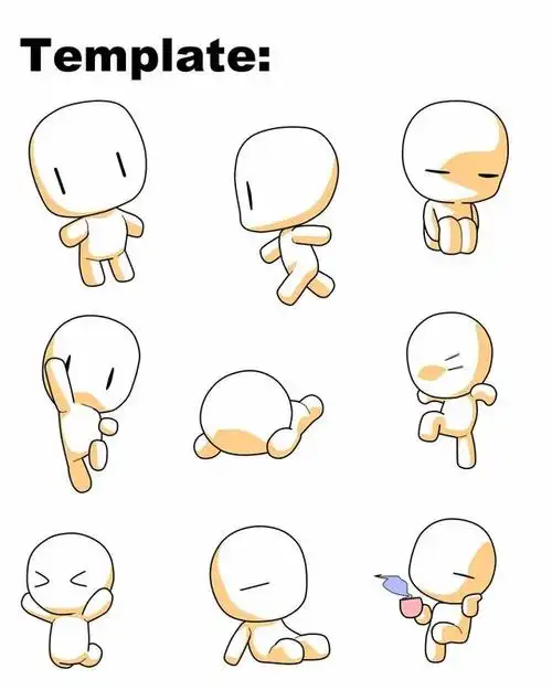 简单易学q版角色姿势画法参考!画师:伊達爾郎