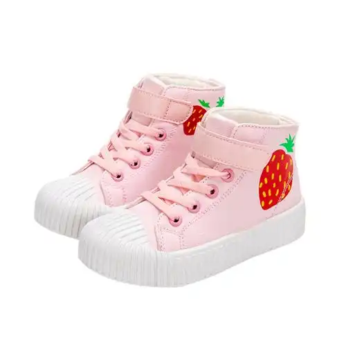 女童公主童年儿童高帮帆布鞋童鞋2021春季新款帆布鞋