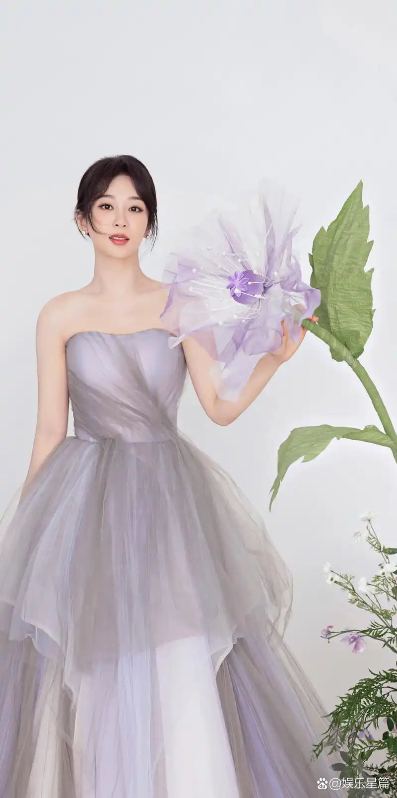 杨紫#婚纱大片,玫瑰粉氛围浪漫唯美