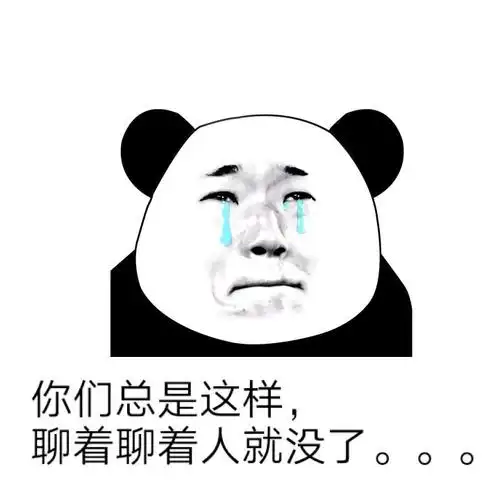 难过熊猫流泪你们总是这样聊着聊着没人gif动图_动态图_表情包下载